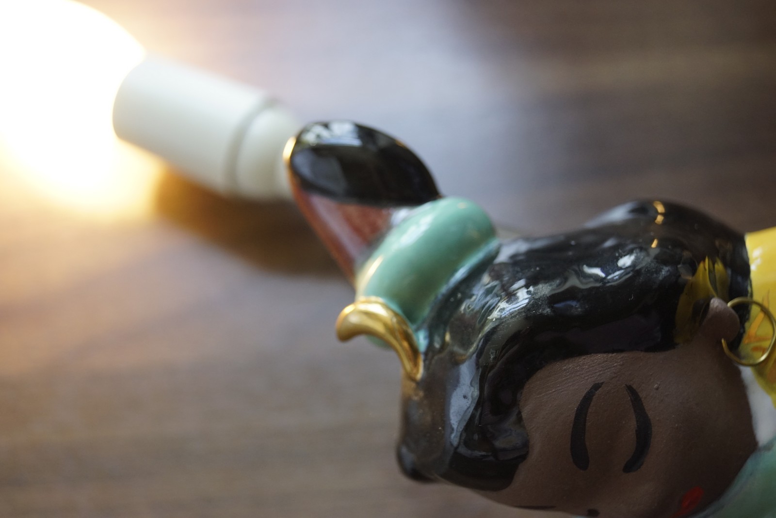 Figur Tischlampe Vintage