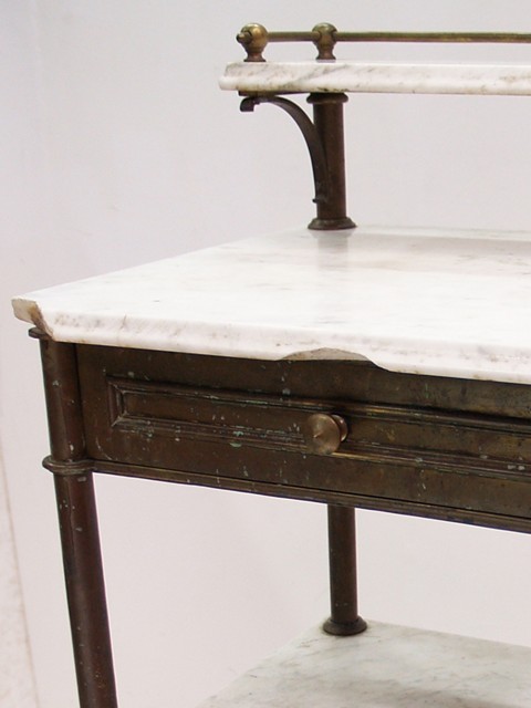 Messing Marmorplatte Kommode