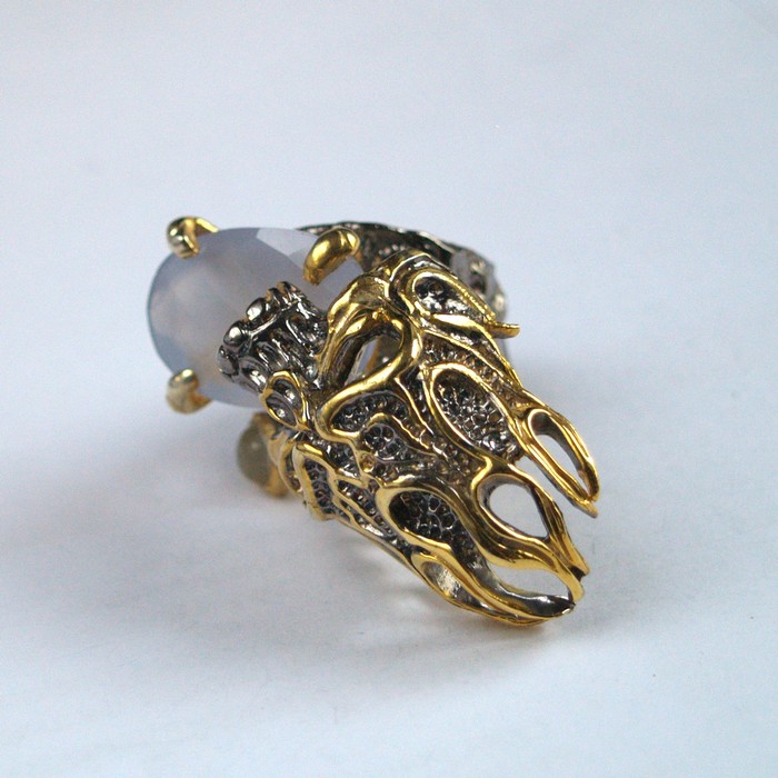 Ring Skull Flames