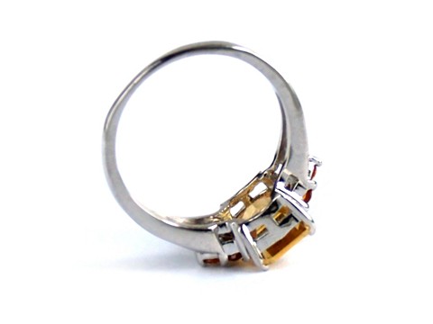 Ring 925 Silber Edelsteine Citrin handgefertigt