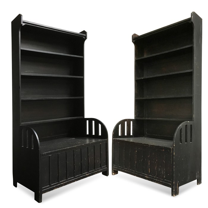 TruhenSchrank Bücherschrank Noir antik