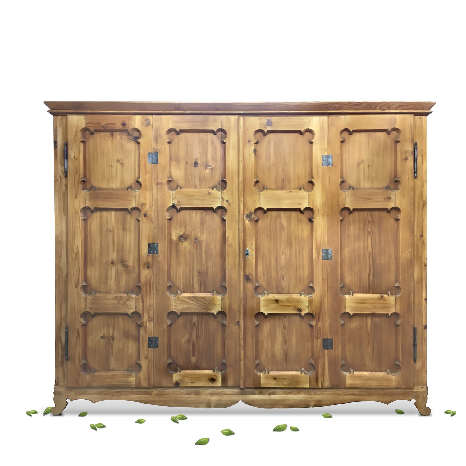 Schrank Steckschrank Klapptüren Kleiderschrank antik restauriert Sakristeischrank