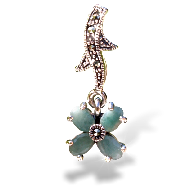 Anhänger 925 Silber Edelstein Schmuck Smaragd handgefertigt Anhänger 925 Silber Edelstein Schmuck Smaragd handgefertigt