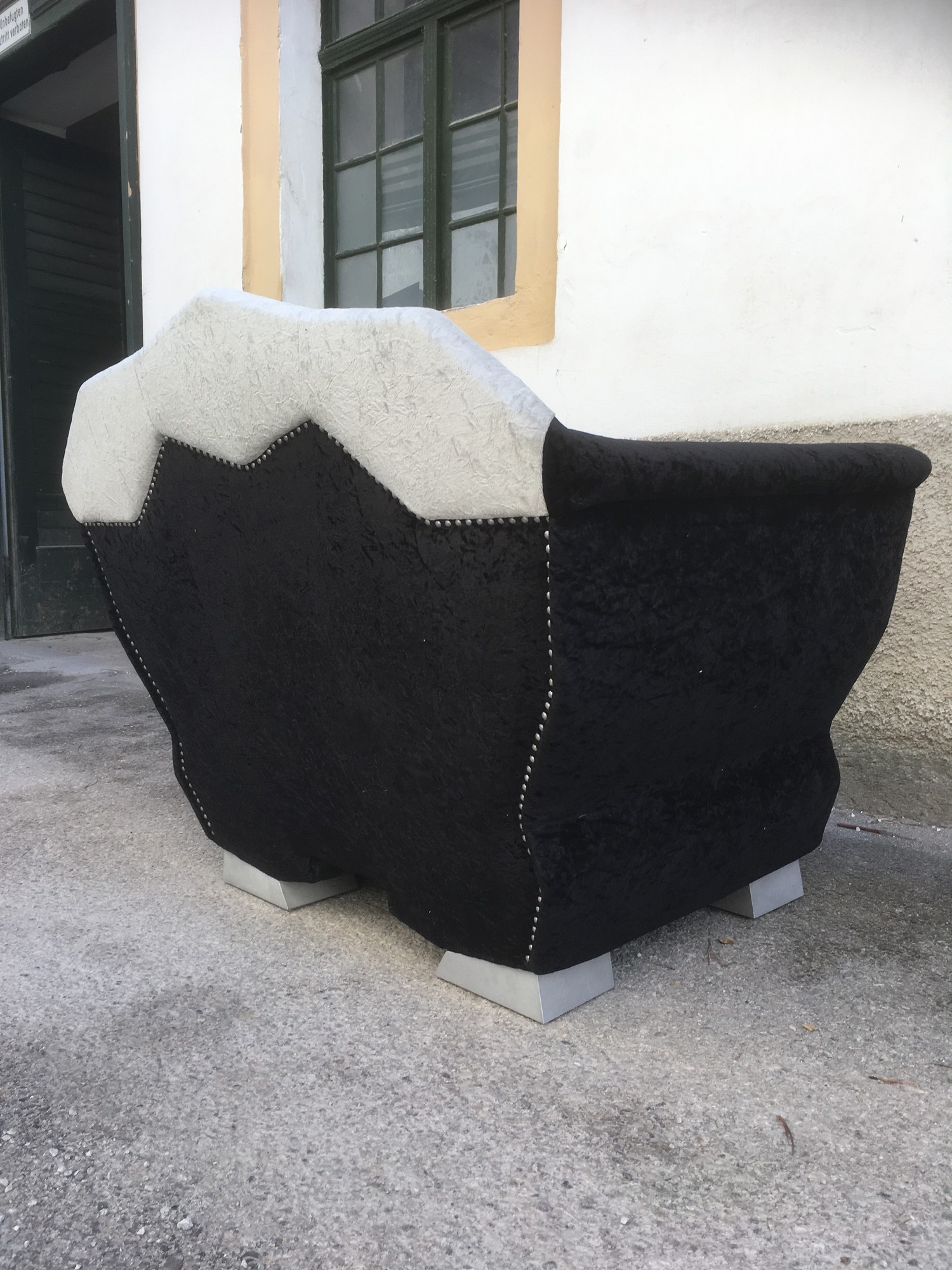 Bretz Stuhl T-Rex silber noir Designmöbel Designklassiker Armlehnstuhl schwarz gebraucht neuwertig