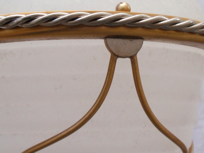 Empire Stil Leuchter Glas Messing