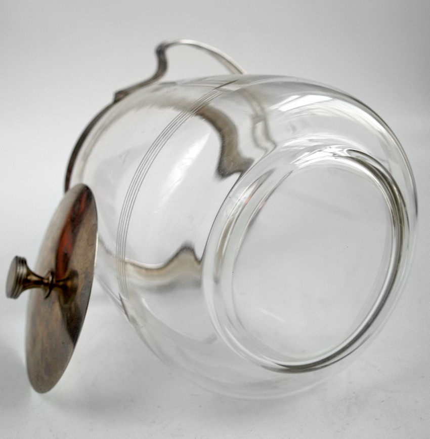 Keksdose Vintage Glas Deckeldose Vorratsdose Jugendstil