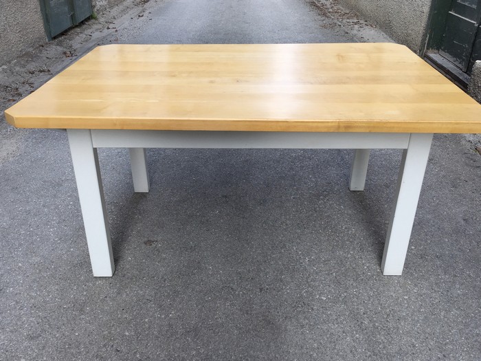 Esstisch Massivholz ausziehbar weiß Küchentisch