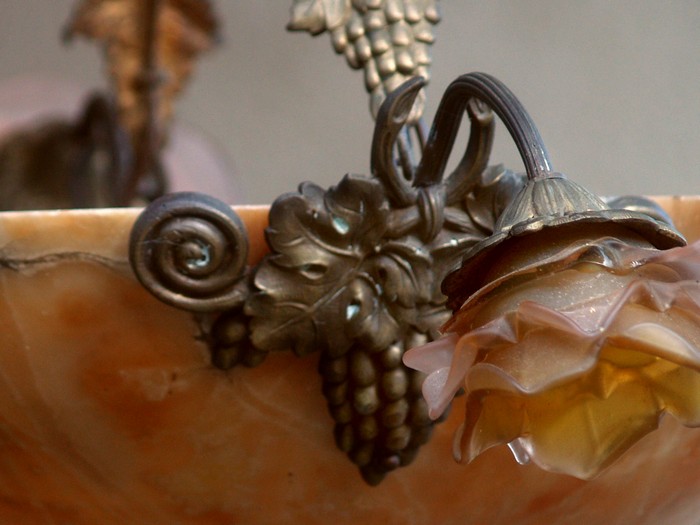 Weintrauben Lampe antik