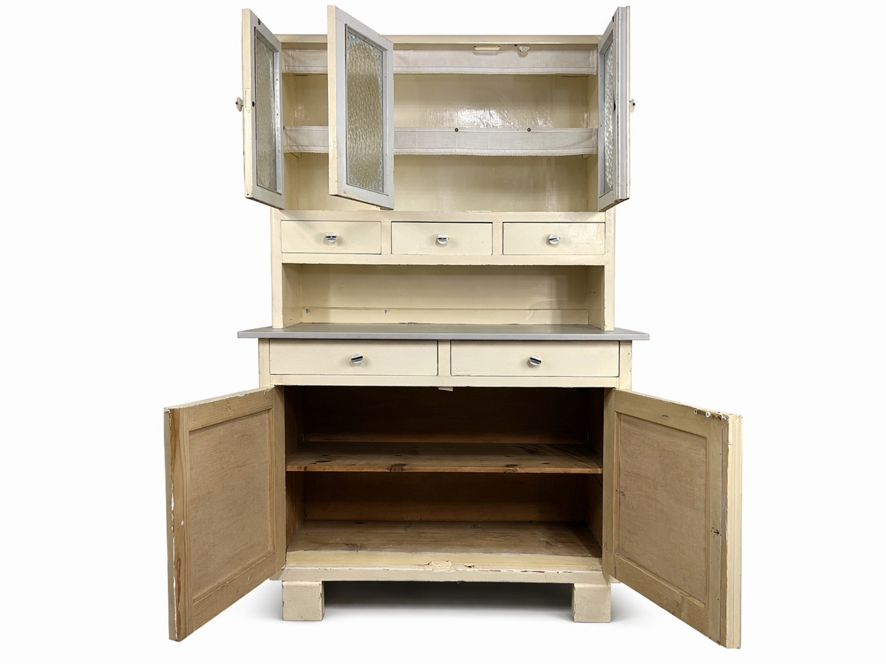 Massivholzmöbel antik Kredenz cremefarben Omas Mlöbel