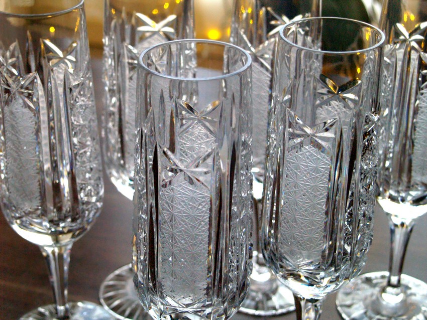 Bleikristall Sektflöten Gläser schwere Sektgläser