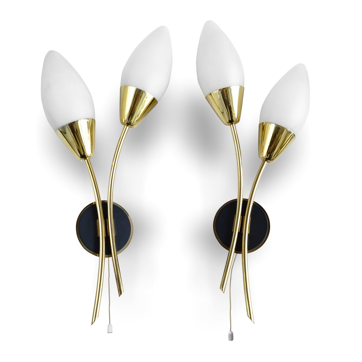 Wandlampen Vintage Nierentischära Midcentury 2 Stk Wandleuchten Wandlampen 2-flammig Vintage Retro Midcentury Wandleuchten Zugschalter