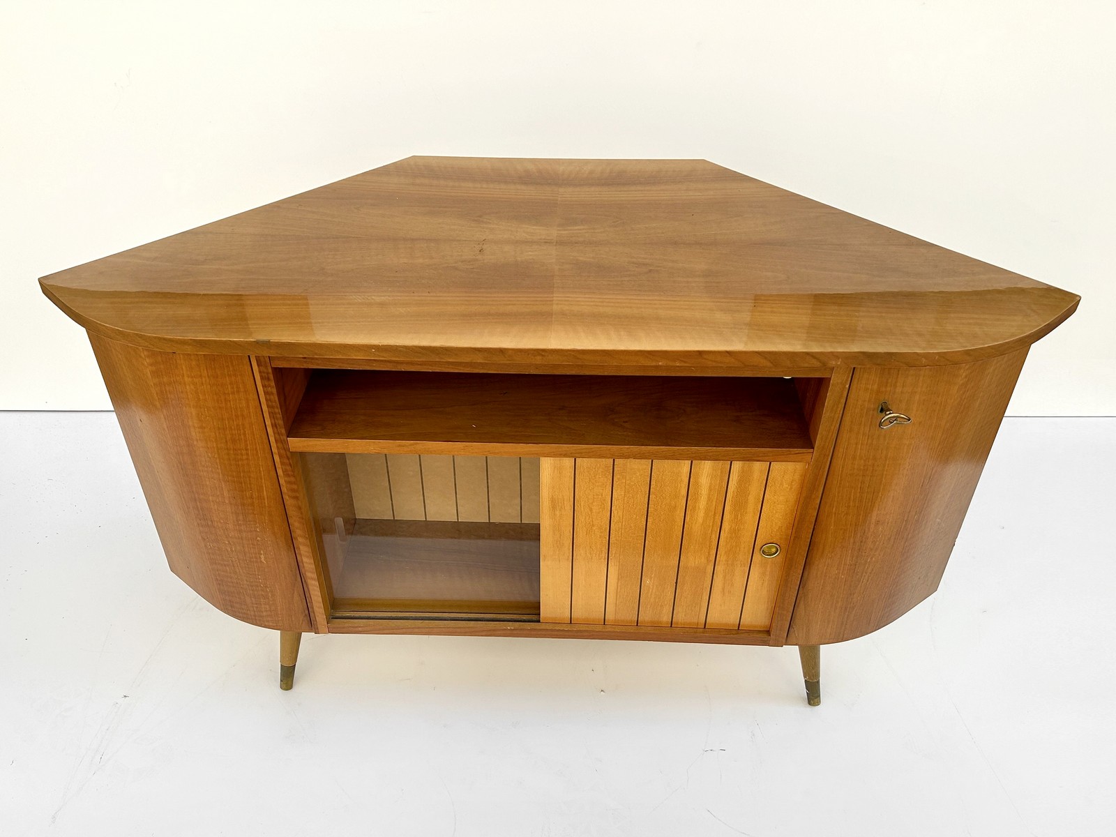 Vintage Barschrank Eckkommode Drehbar 60er-Jahre Retro Bar