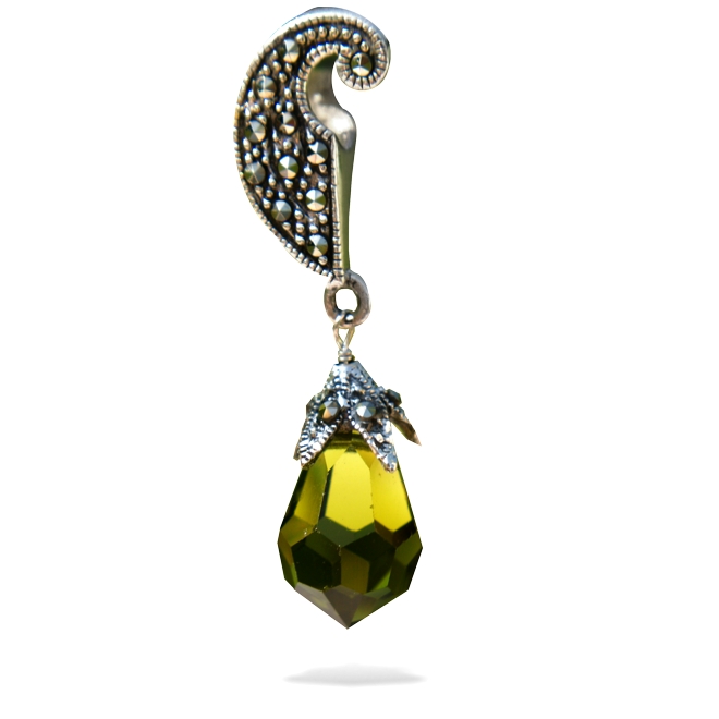 ANHÄNGER 925 Silber Edelstein Schmuck Handarbeit Peridot 925 Silber Anhänger Peridot