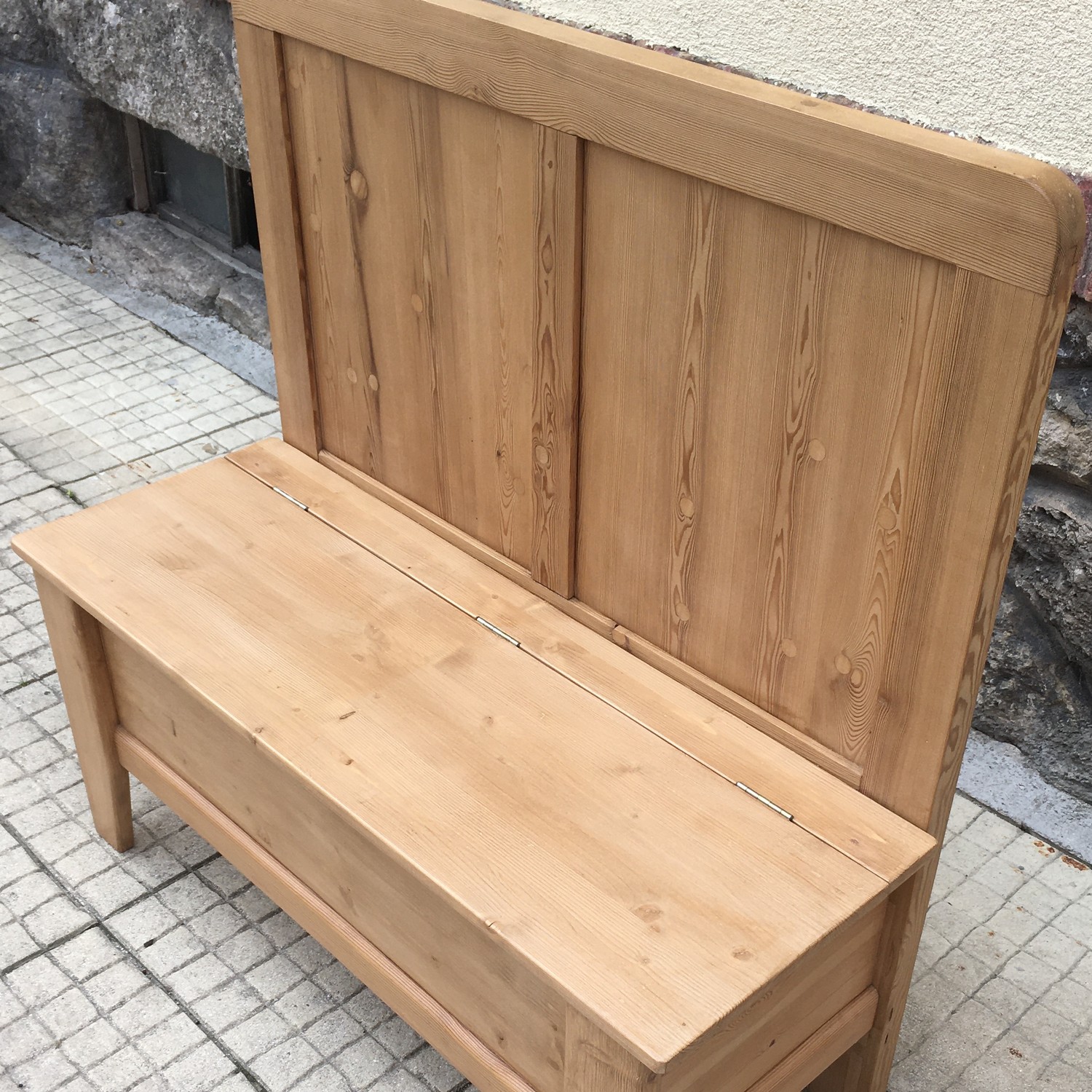 Truhenbank Sitzbank Truhe Truhensitzbank Weichholz Landhausstil zierlich