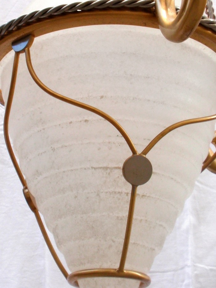 Design Leuchter Gold Glas Kronleuchter