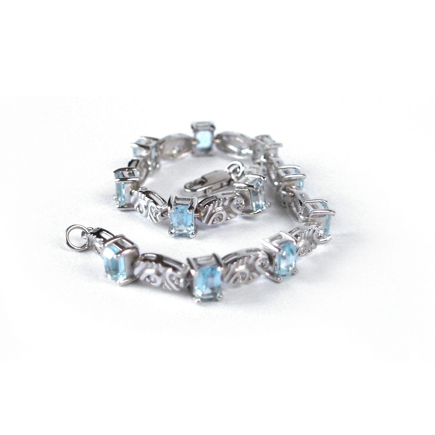 Armband Silber 925 Aquamarin Damenarmband elegant Armband 925 Silber