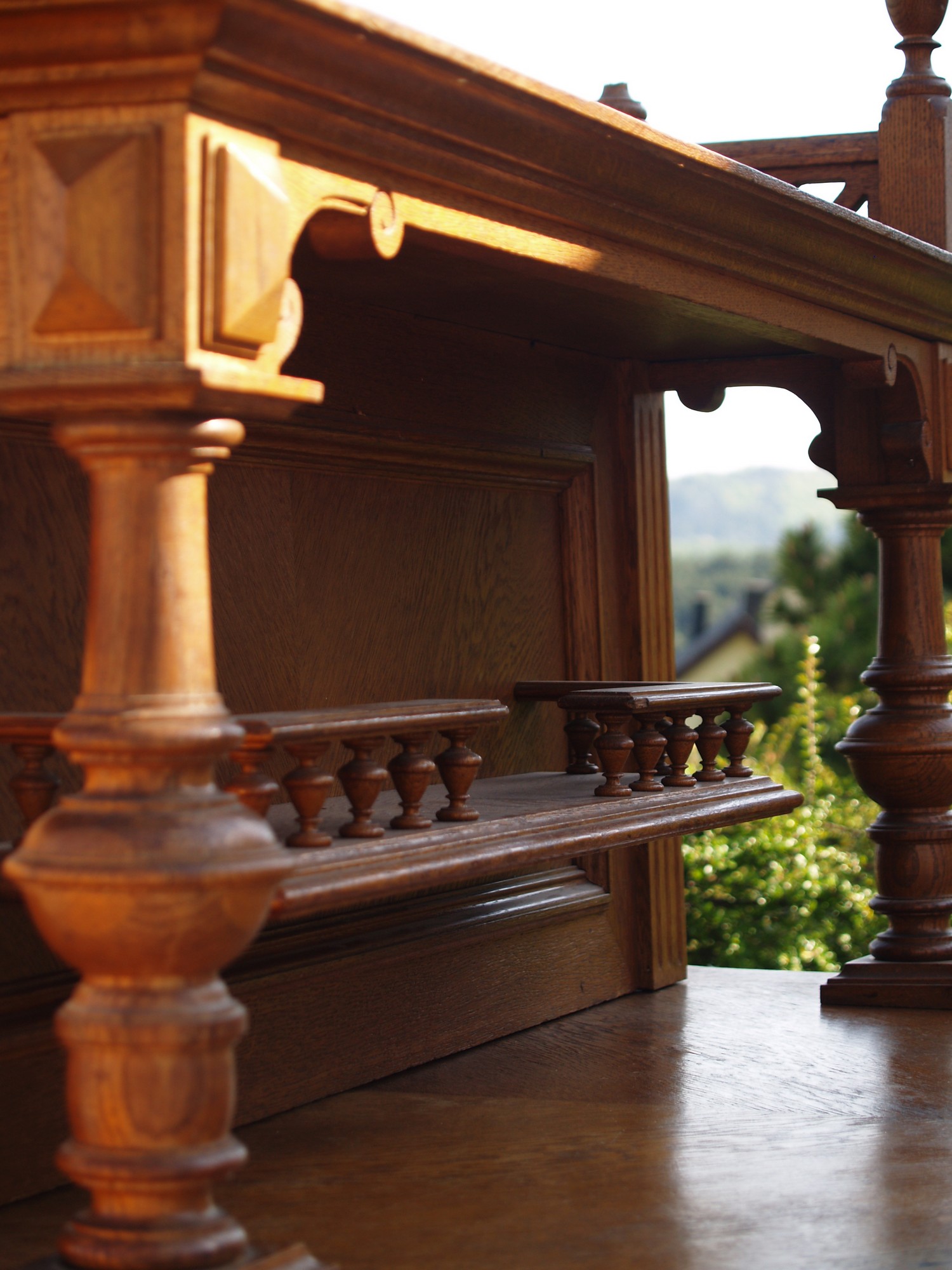 Buffet Schrank Anrichte Möbel antik Regal Holz Vollsäulen Kommode Konsole