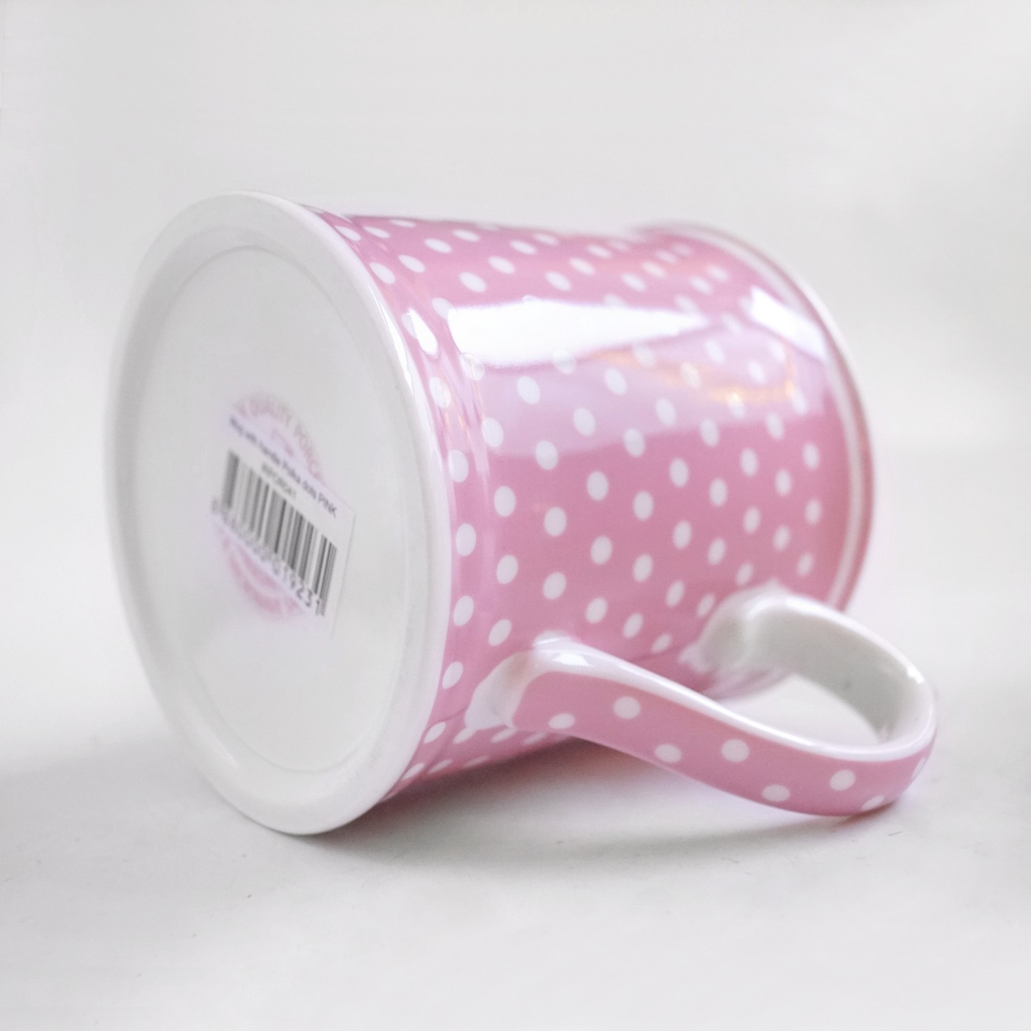 Teetasse Kaffeebecher groß Porzellan Polka Dots pink rosa Isabelle Rose 380 ml