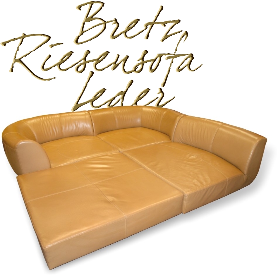 BRETZ Sofa CHILL LEDER Riesensofa BRETZ Sofa CHILL LEDER Riesensofa