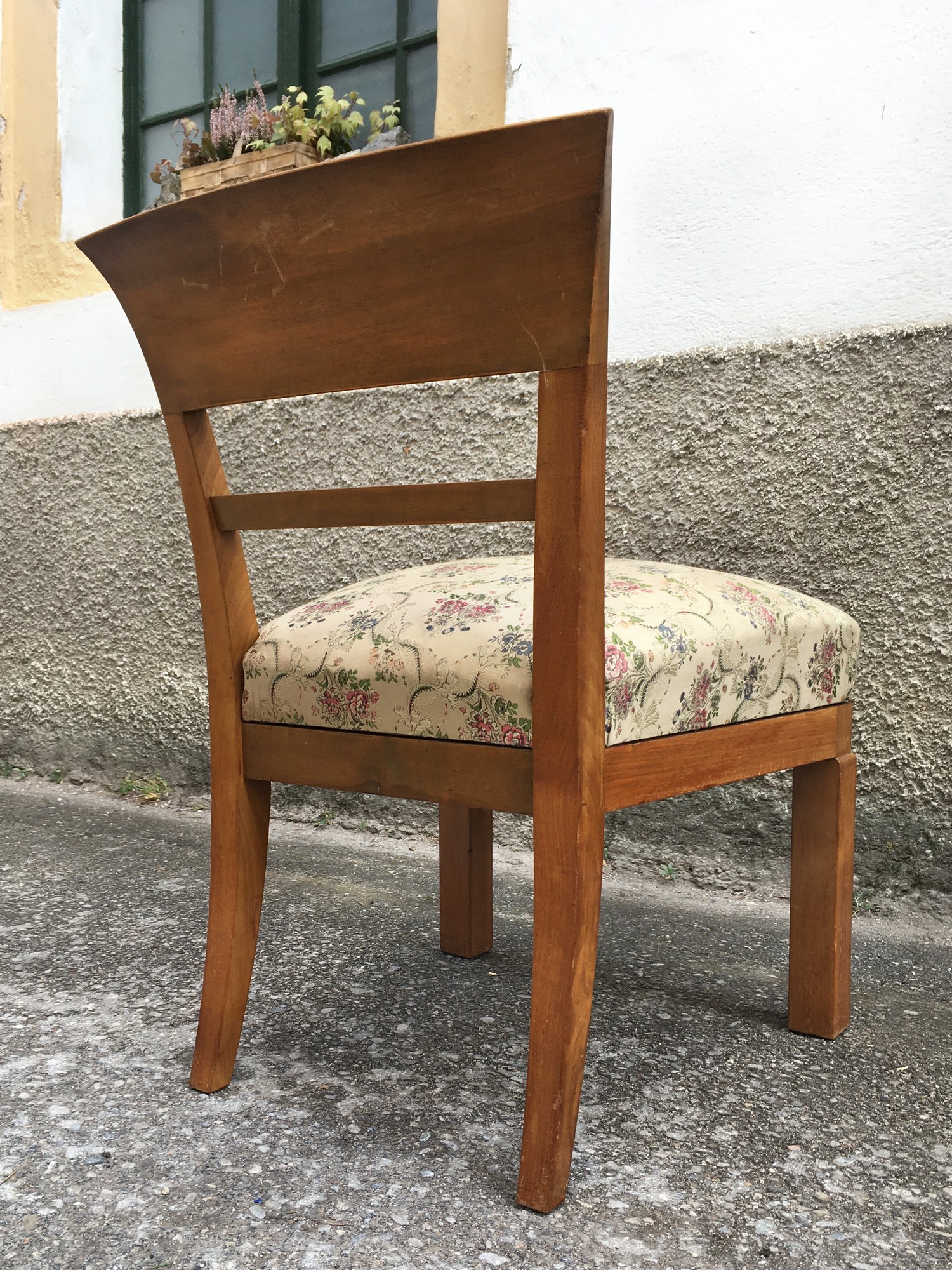 Artdeco Massivholz Stuhl antik Original 