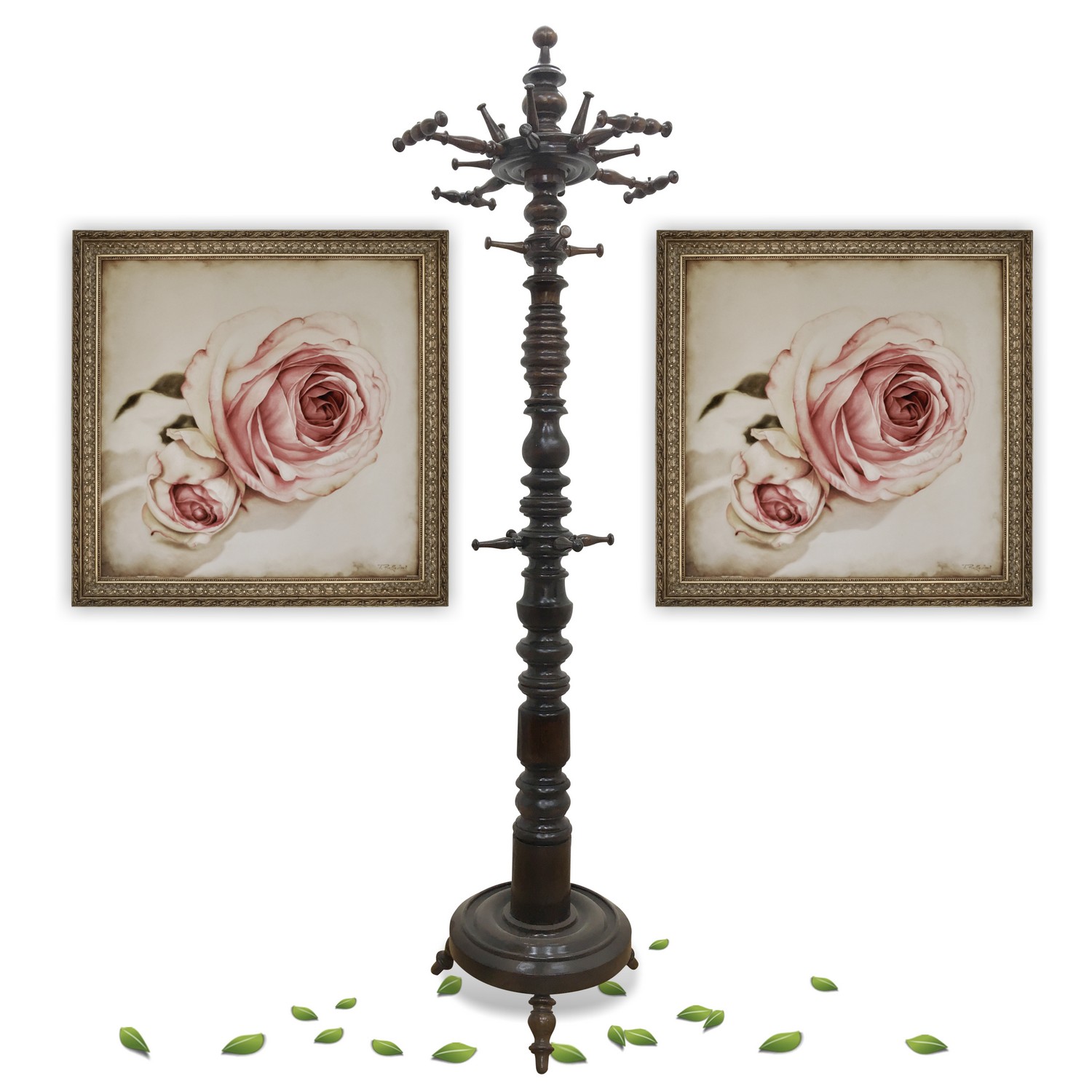 Garderobe Garderobenständer antik restauriert Kleiderständer Garderobenstaender antik