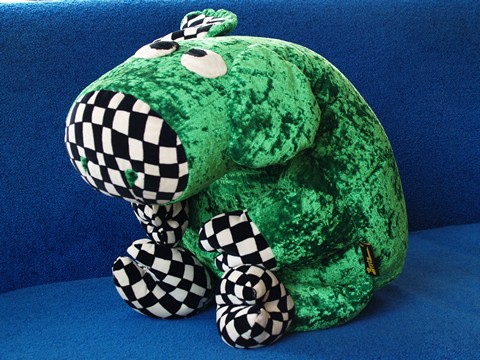 Bretz Polster Kissen grünes Schwein Riesenkissen Bretz Schwein grün Polster für Sofa Kissen