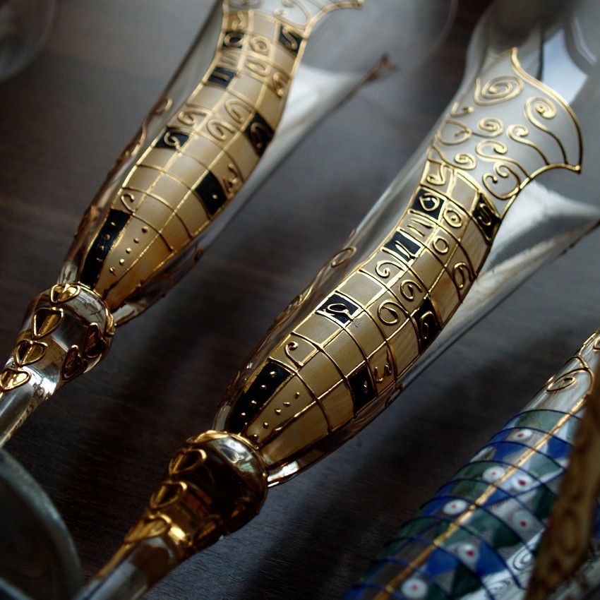 Nagel Sektflöten groß gold