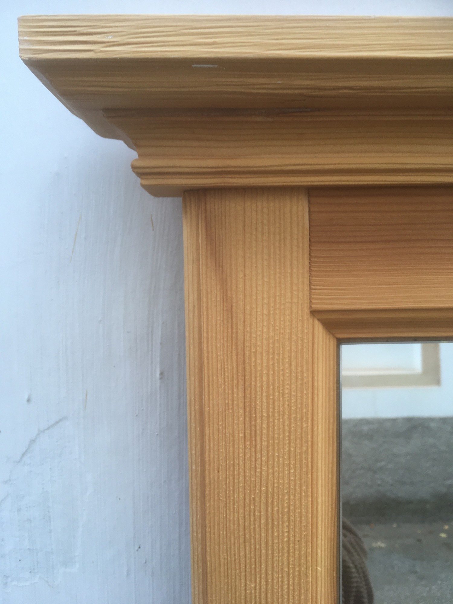 Garderobe Spiegel Wandpaneel groß Landhausstil Holz gebürstet Hotelmöbel 200