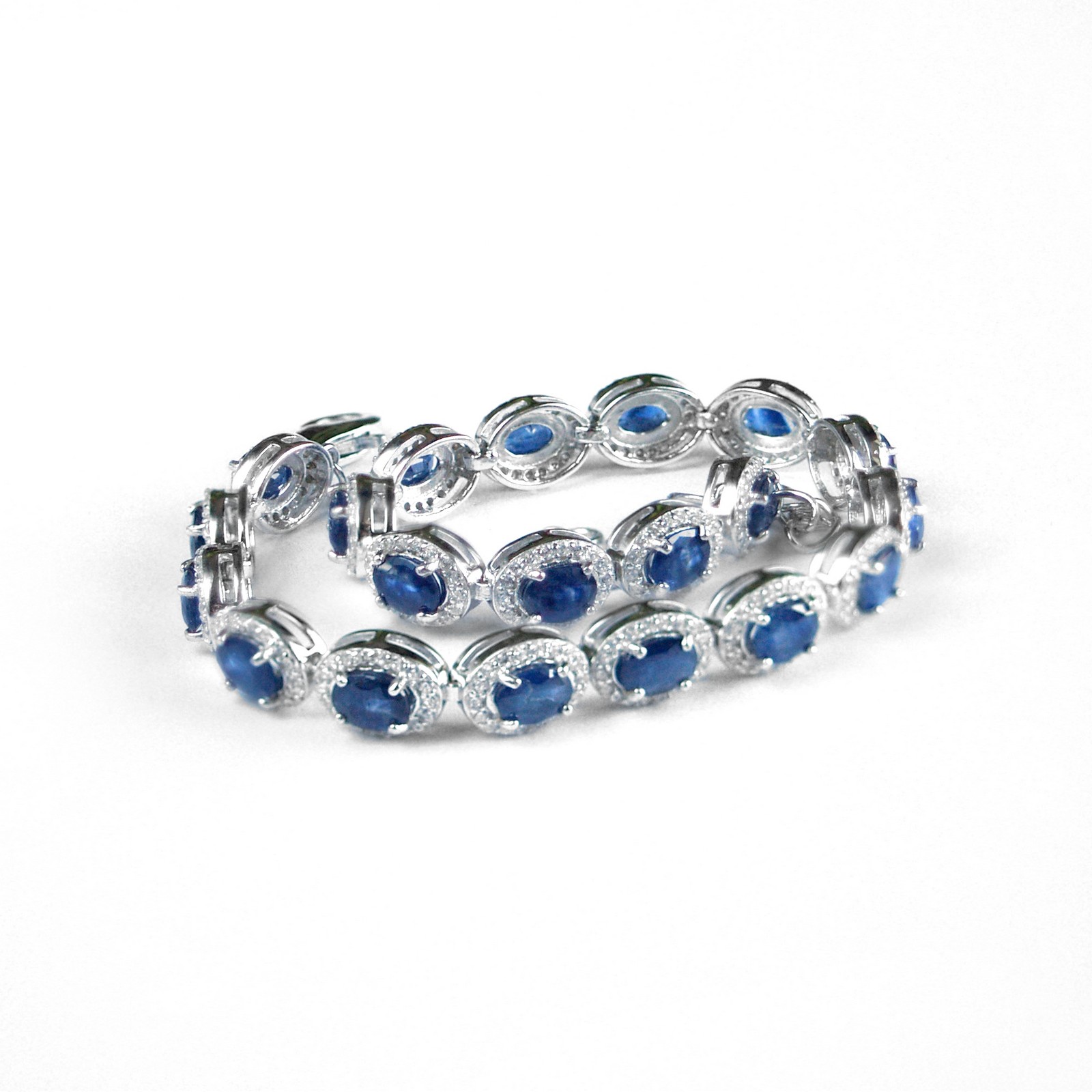 Armband Saphire Edelsteine 925 Silber