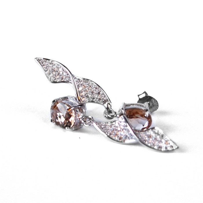 Ohrring Citrin Silber