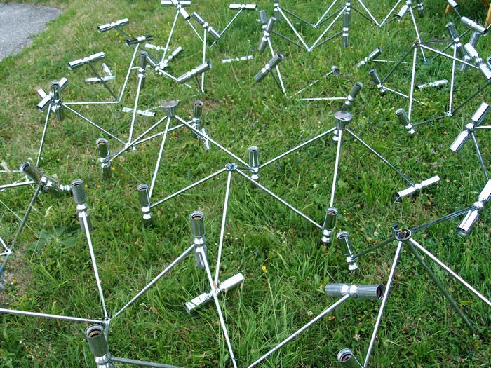 Vintage Chrome Deckenlampe groß