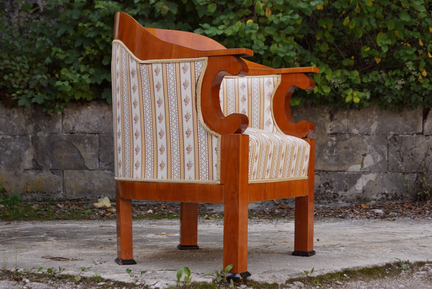 Antiker Biedermeier Sessel Schaufellehne Fauteuil