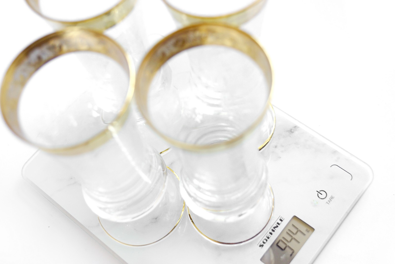 Bleikristallgläser Murano Medici Goldrand Sektgläser Vintage vergoldet Champagnerflöten