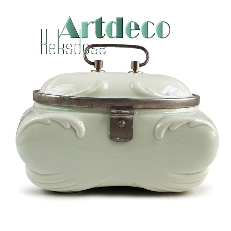 antike Keksdose Keramik Art Deco