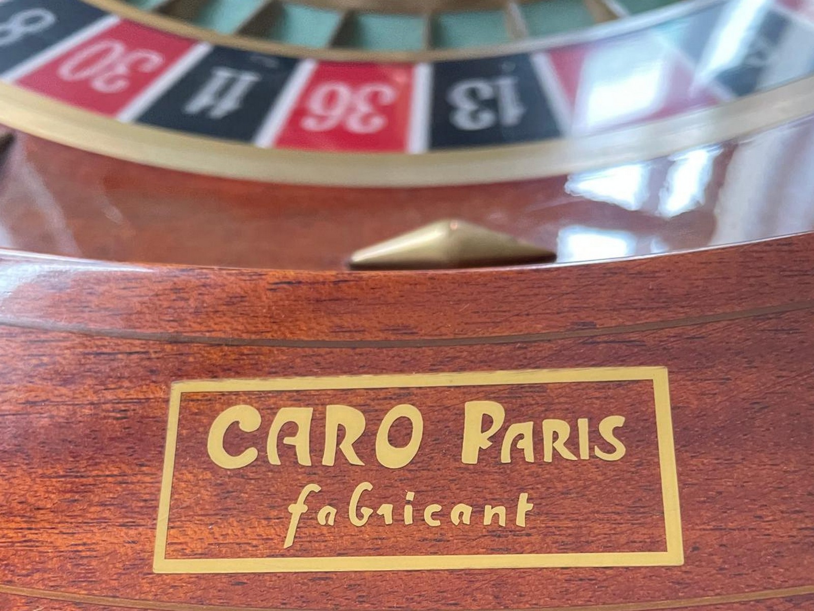 Roulette-Tisch Casino Roulette-Rad Caro Paris Spieltisch antik Casino Paris Casino Caro Wheel Original 1960