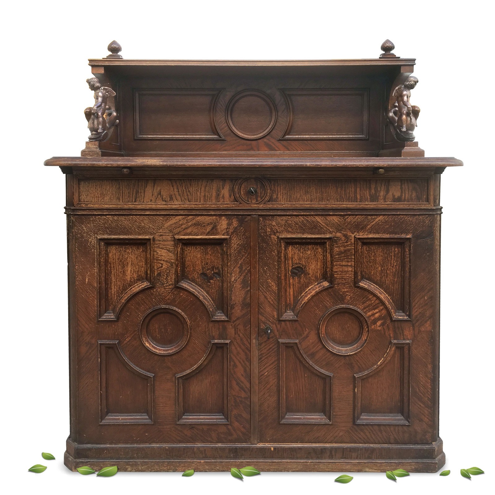 Antike Kommode Barock Anrichte Engel Putti Figuren Kommode antik Schnitzwerk Engel Renaissance Barock