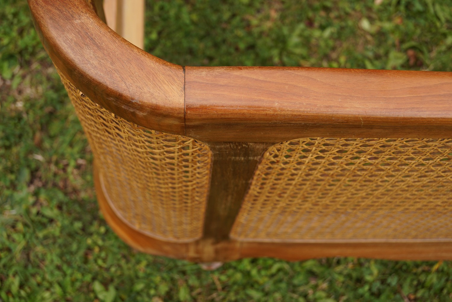 Doppelbett Chippendale antik Barockstil Vollholz Nuss Buche Möbel Wiener Geflecht Antiquität