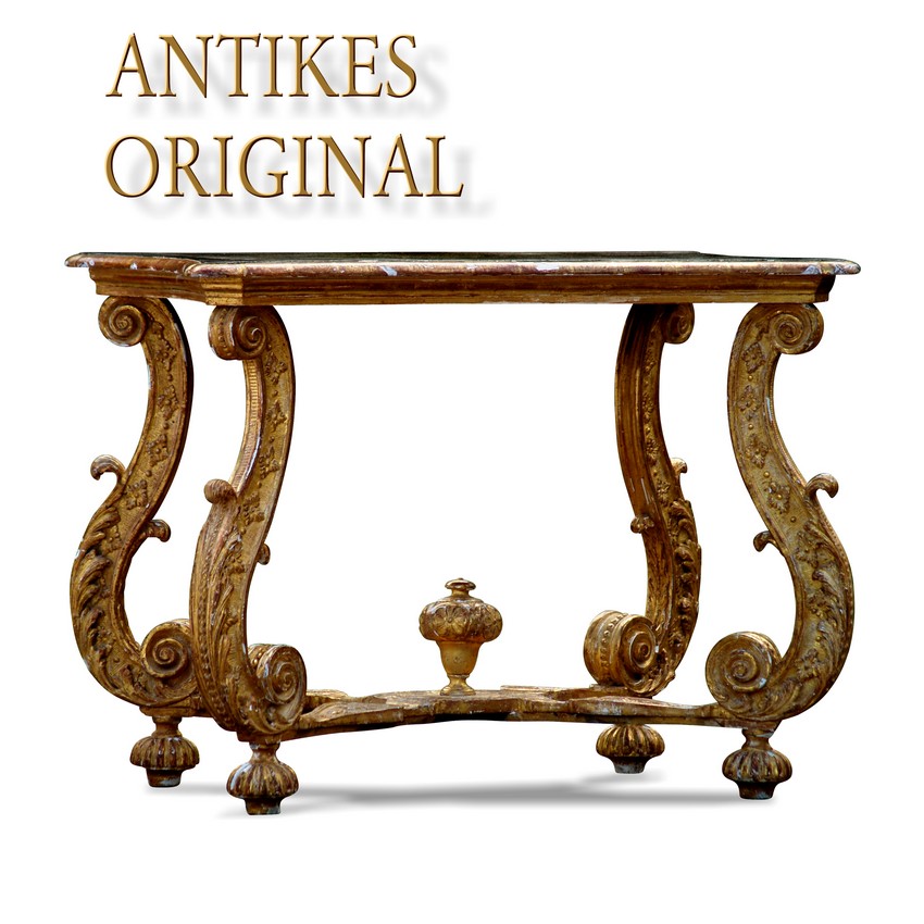Konsoltisch Barock um 1770 Tisch vergoldete Konsole