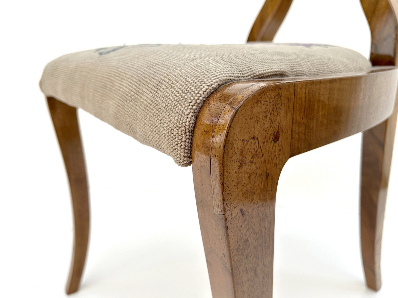 Paar Biedermeier Sessel Stuhl antik Gobelin 2 Stk. um 1820