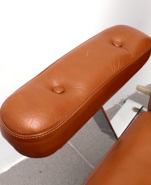 Retro Sessel Leder Cognac