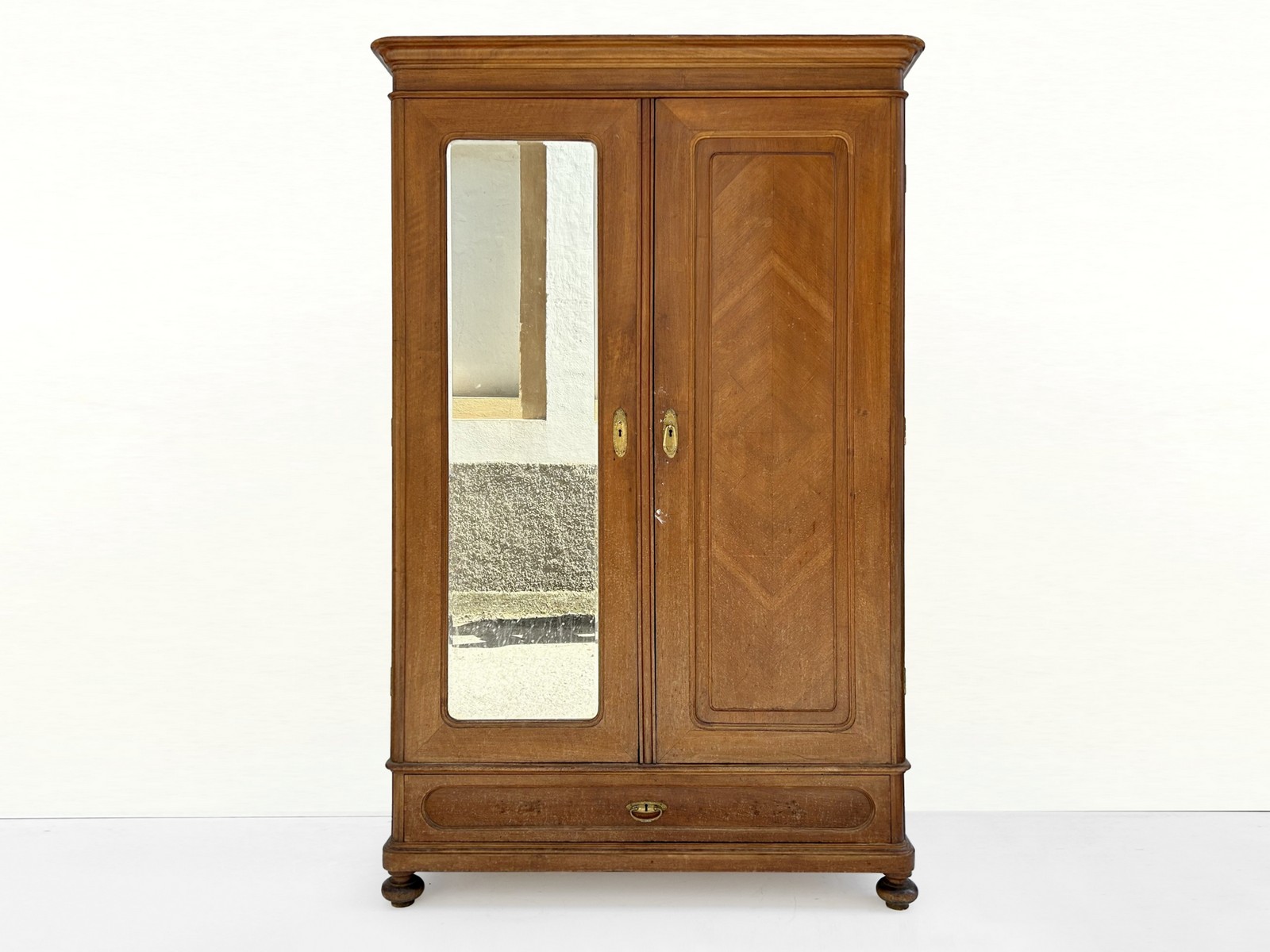 Historismus Spiegelschrank Garderobenschrank antik ca. 1880