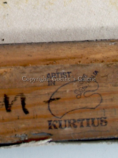 Ölbild ÖL auf Leinen Blumen aussagekräftige Malerei signiert Stilleben abstrakt